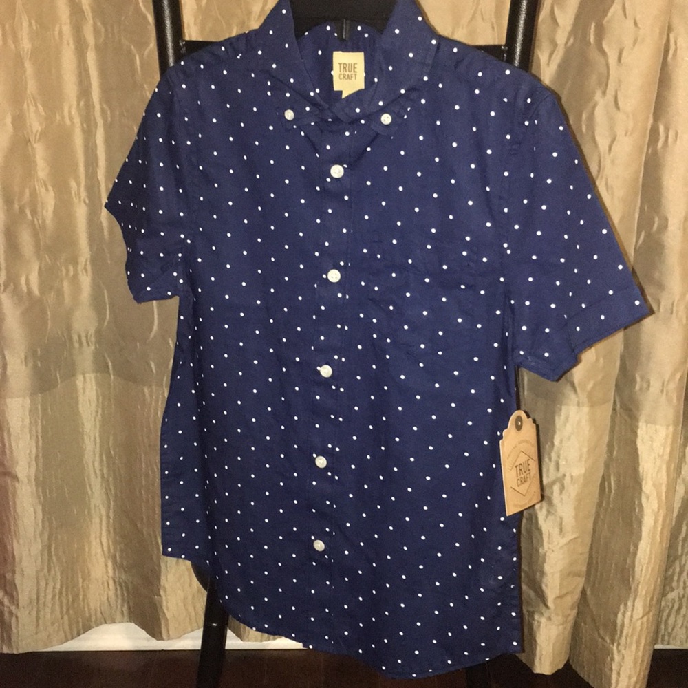 ⭐️NWT⭐️ True Craft Navy Button-Up Short Sleeve